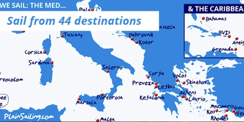 Destinations to sail from