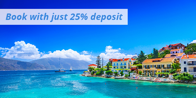 Book now with 25% deposit