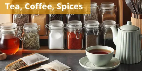 tea, coffee, spices from home