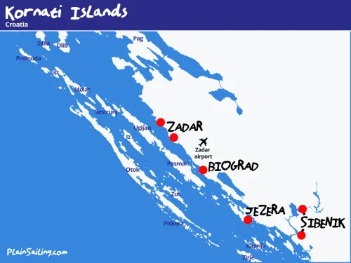 Map of the Kornati Islands