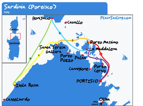 Sardinia - 6 day Sailing itinerary