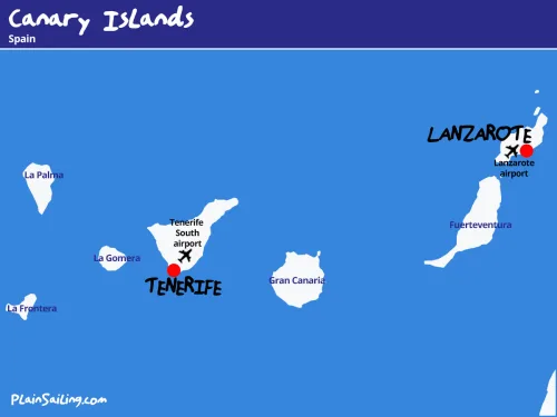 Map of the Canary Islands