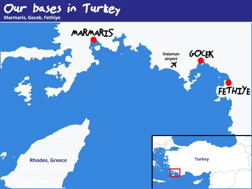 Our Yacht Charter bases in Turkey - Marmaris, Gocek and Fethiye Our Yacht Charter bases in Turkey - Marmaris, Gocek and Fethiye