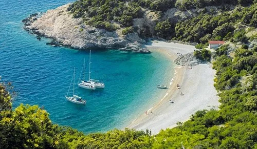 Beach on island of Vis