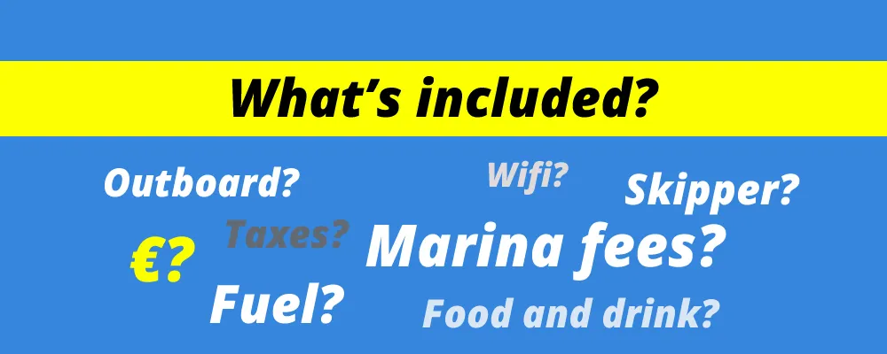 What's included in the charter price?