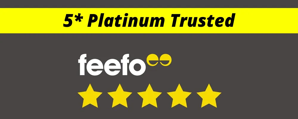 We’re FIVE-STAR PLATINUM TRUSTED #FeefoTrusted