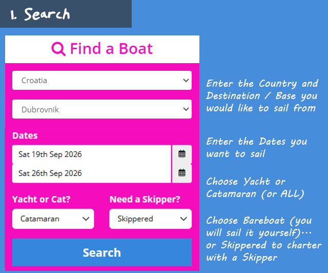 Search the pink box