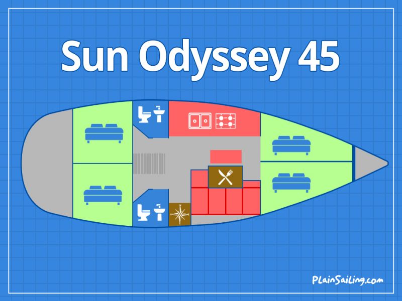 Floor Image of Jeanneau Sun Odyssey 45 