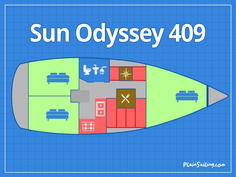 Floor Image of Jeanneau Sun Odyssey 409