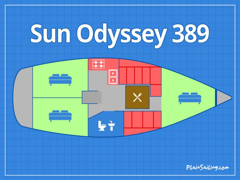 Floor Image of Jeanneau Sun Odyssey 389