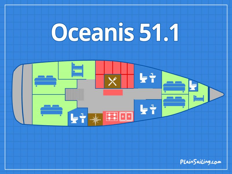 Floor Image of Beneteau Oceanis 51.1