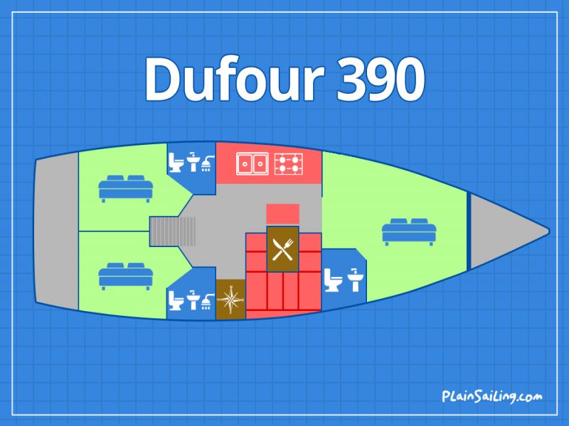 Floor Image of Dufour 390 GL