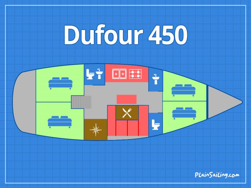 Floor Image of Dufour 450 GL