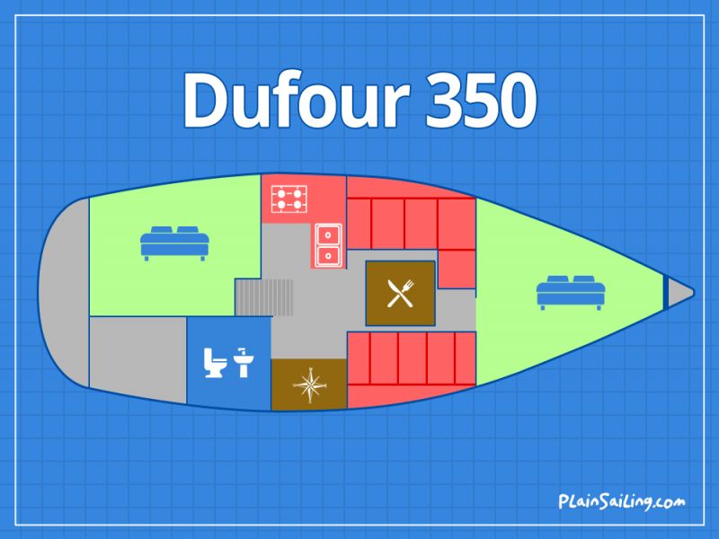 Floor Image of Dufour 350 GL