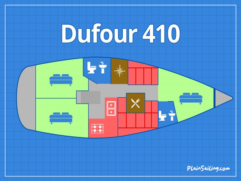 Floor Image of Dufour 410 GL