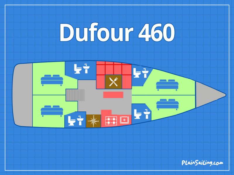 Floor Image of Dufour 460 GL