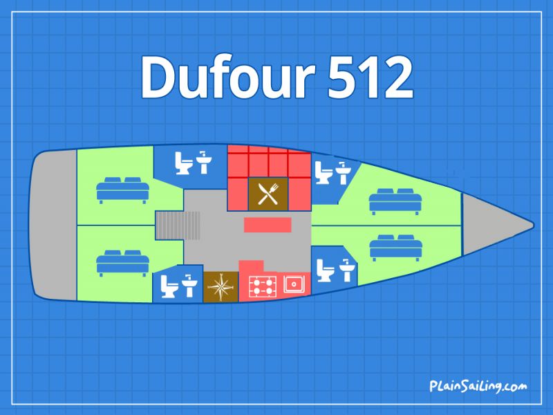 Floor Image of Dufour 512 GL