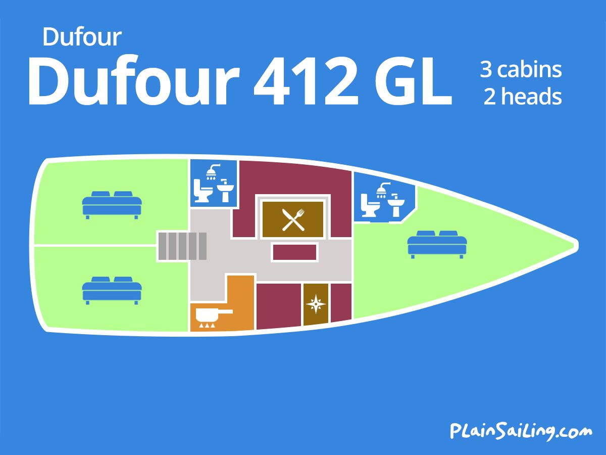 Floor Image of Dufour 412 GL