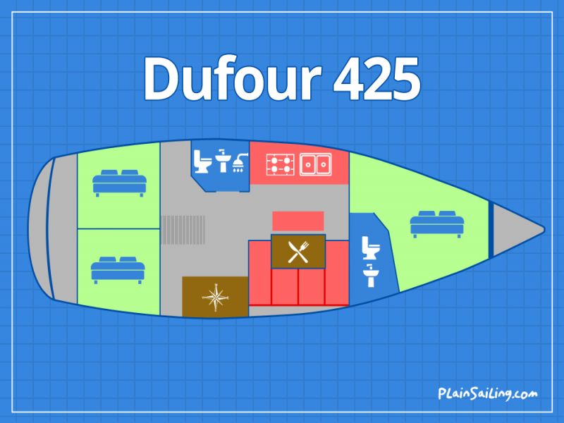 Floor Image of Dufour 425 Grand Large