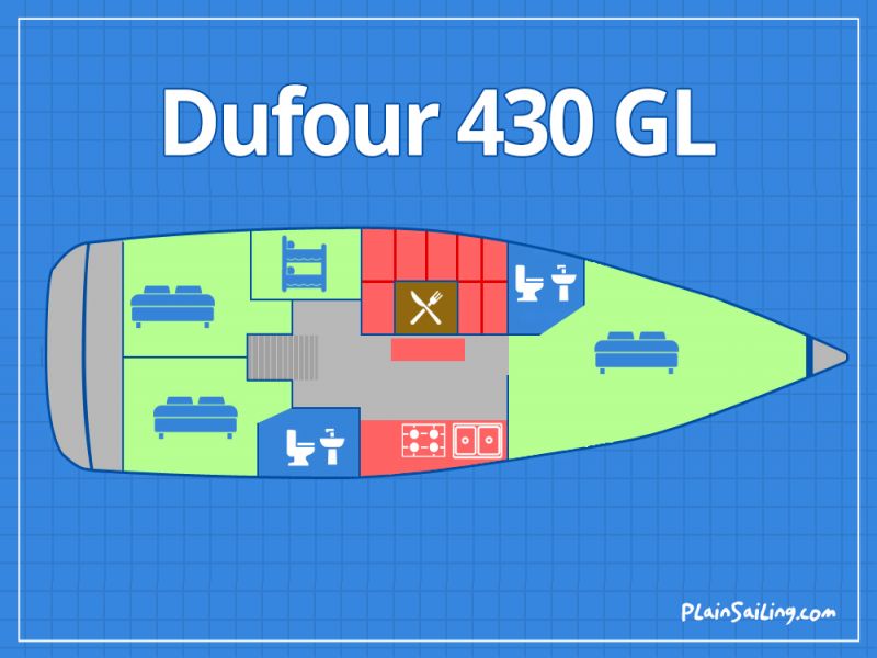 Floor Image of Dufour 430 GL