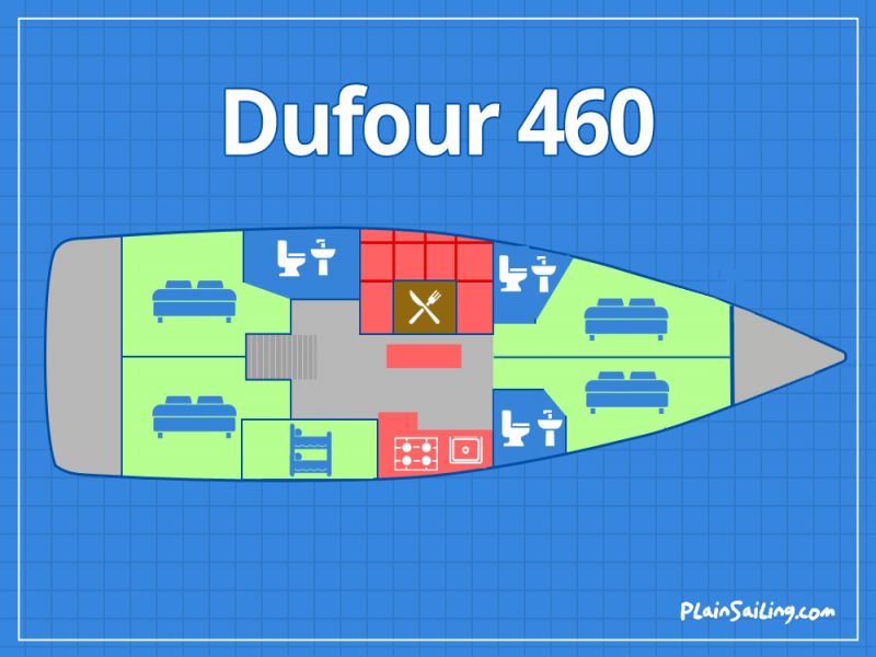 Floor Image of Dufour 460 GL