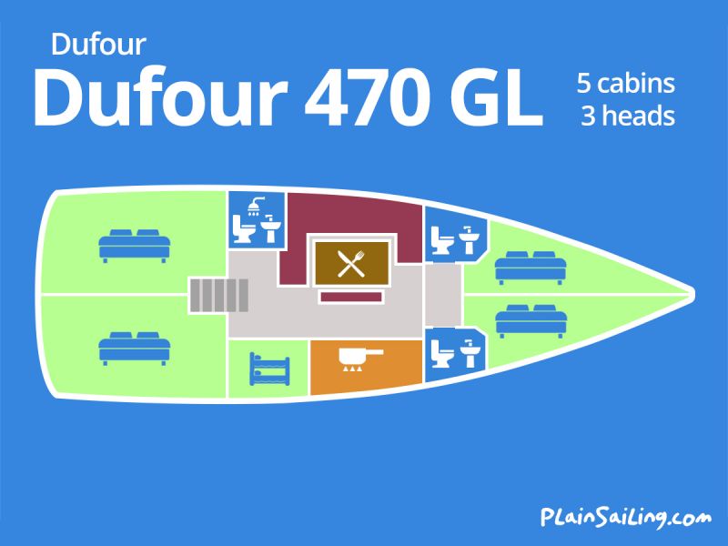 Floor Image of Dufour 470 GL