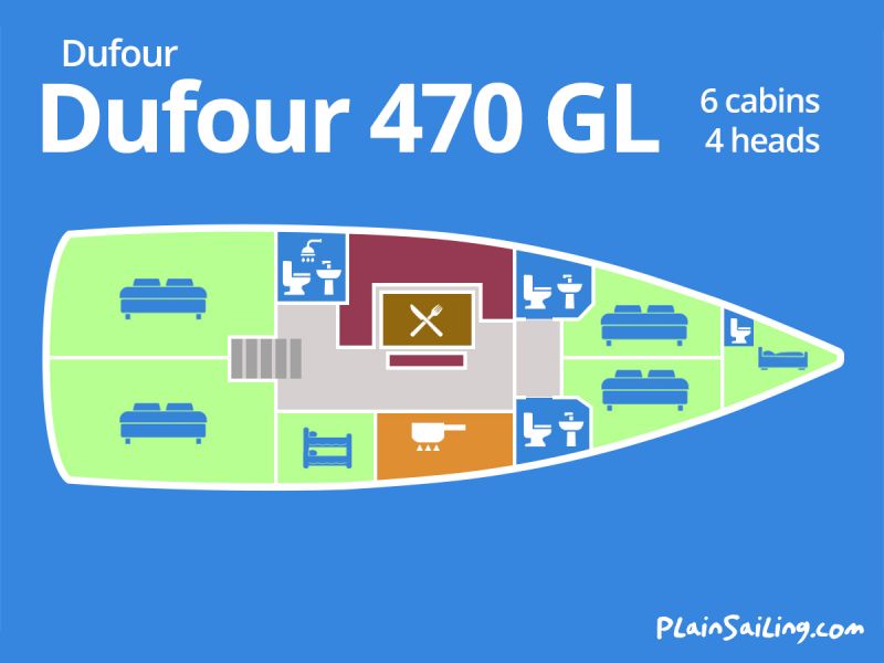 Floor Image of Dufour 470 GL