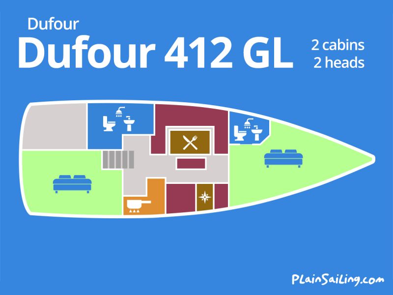 Floor Image of Dufour 412 GL