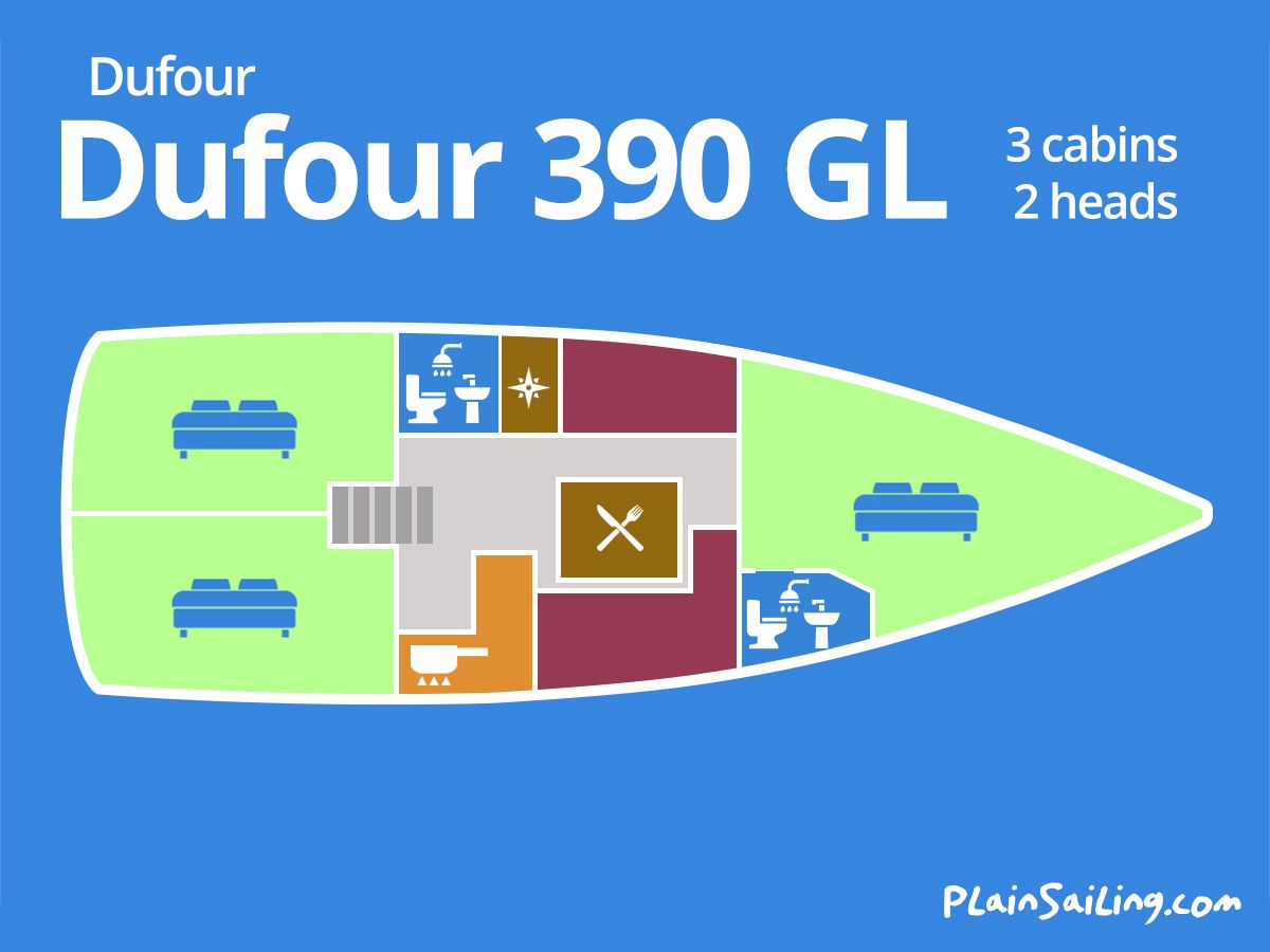 Floor Image of Dufour  390 GL