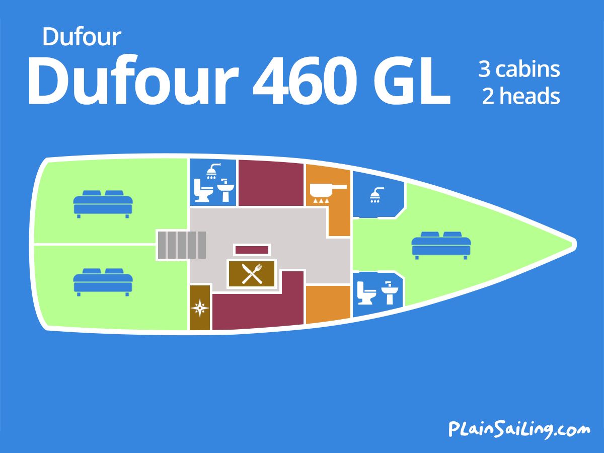 Floor Image of Dufour 460 GL