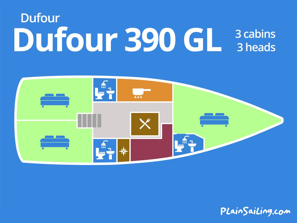 Floor Image of Dufour 390 GL